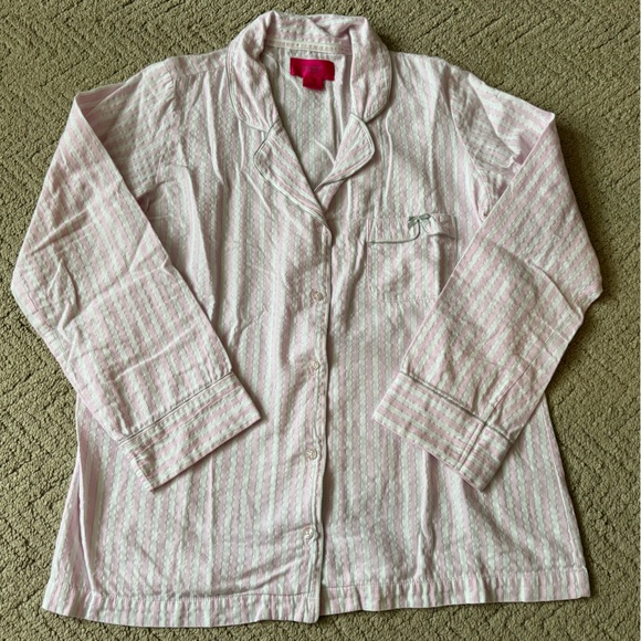 Victoria’s Secret Pink Striped Pajamas Set, Size M, Silver Striped - Picture 2 of 3